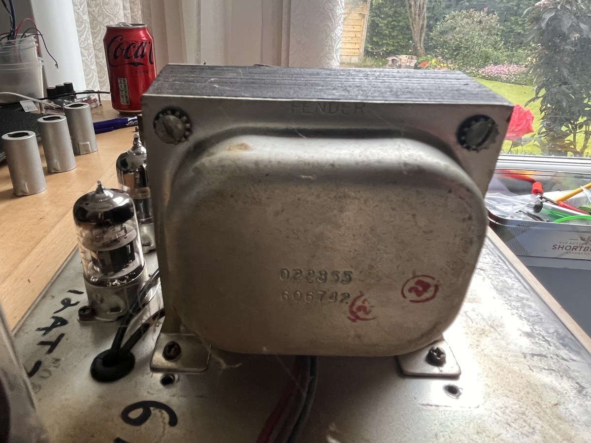 Reverb transformer, Schumacher 022855, Fender-stamped