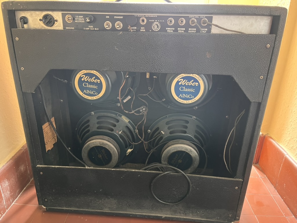 Non-original Weber Classic AlNiCo speakers fitted at some point before this amp reached the bench