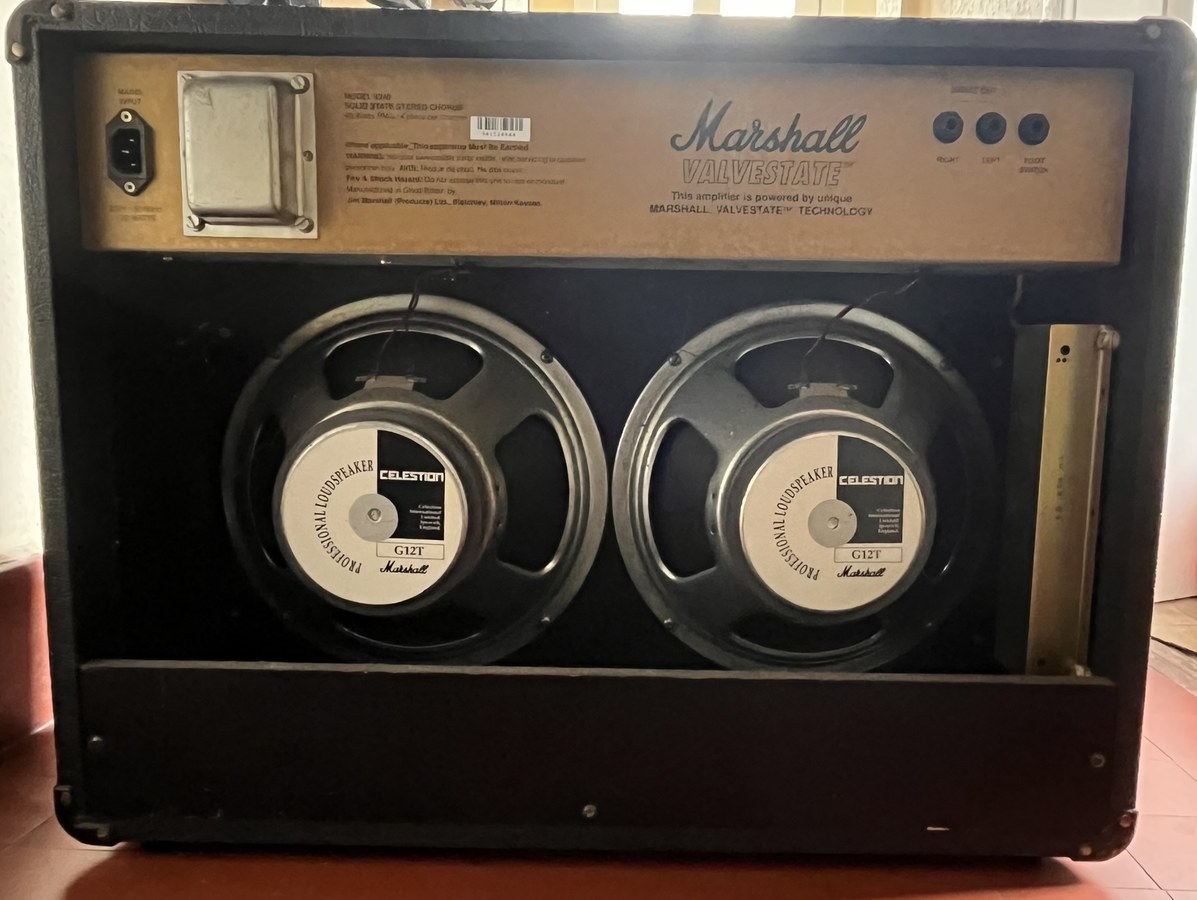 Marshall Valvestate S80 — original Celestion G12T speakers viewed from the rear